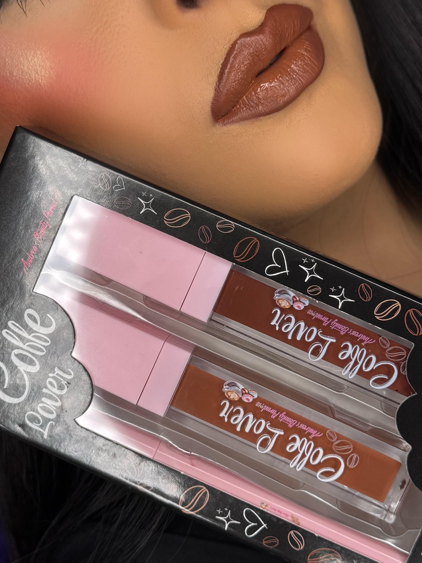 Labial Matte/Lipgloss Trio Coffee
