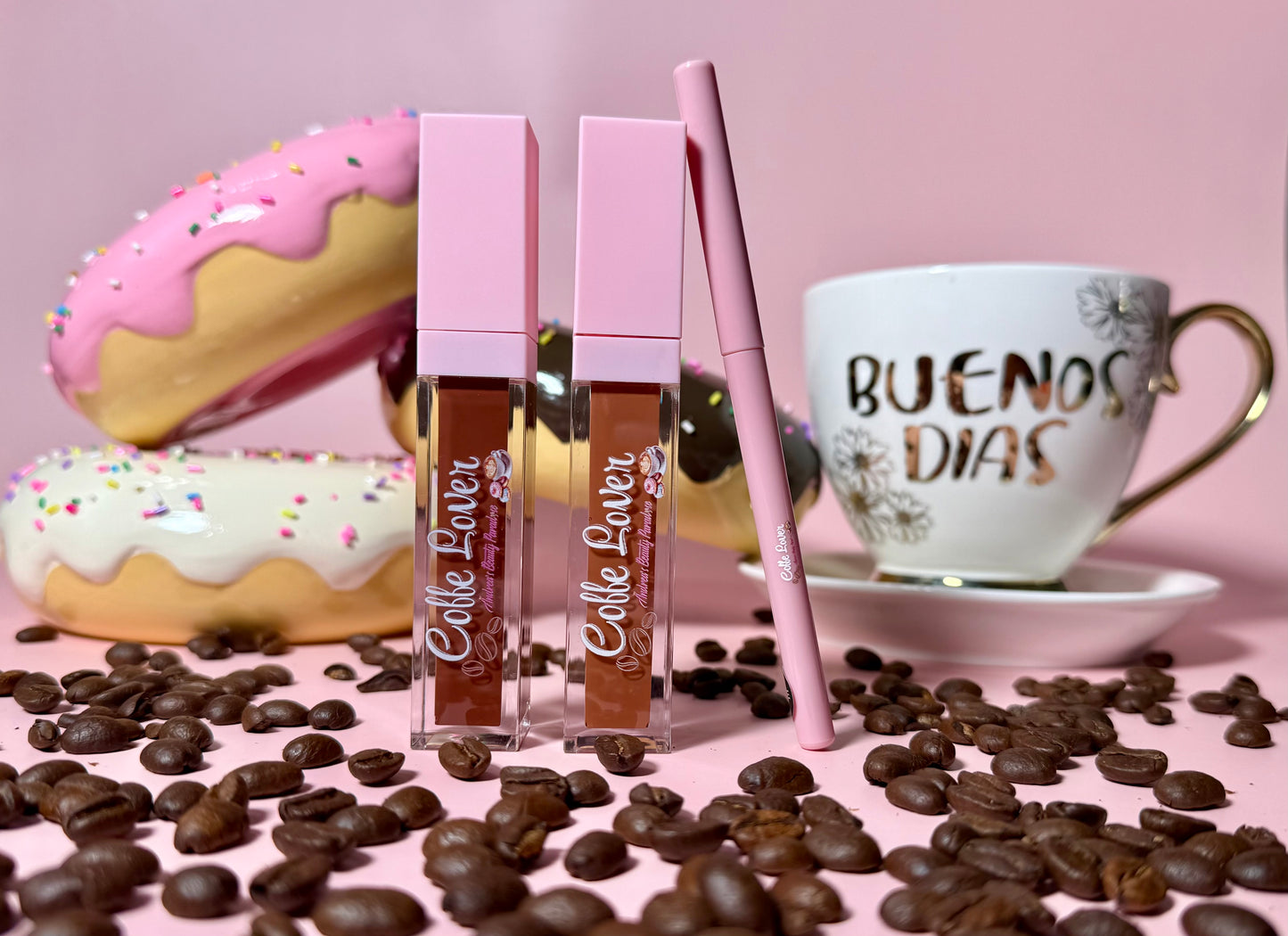 Labial Matte/Lipgloss Trio Coffee