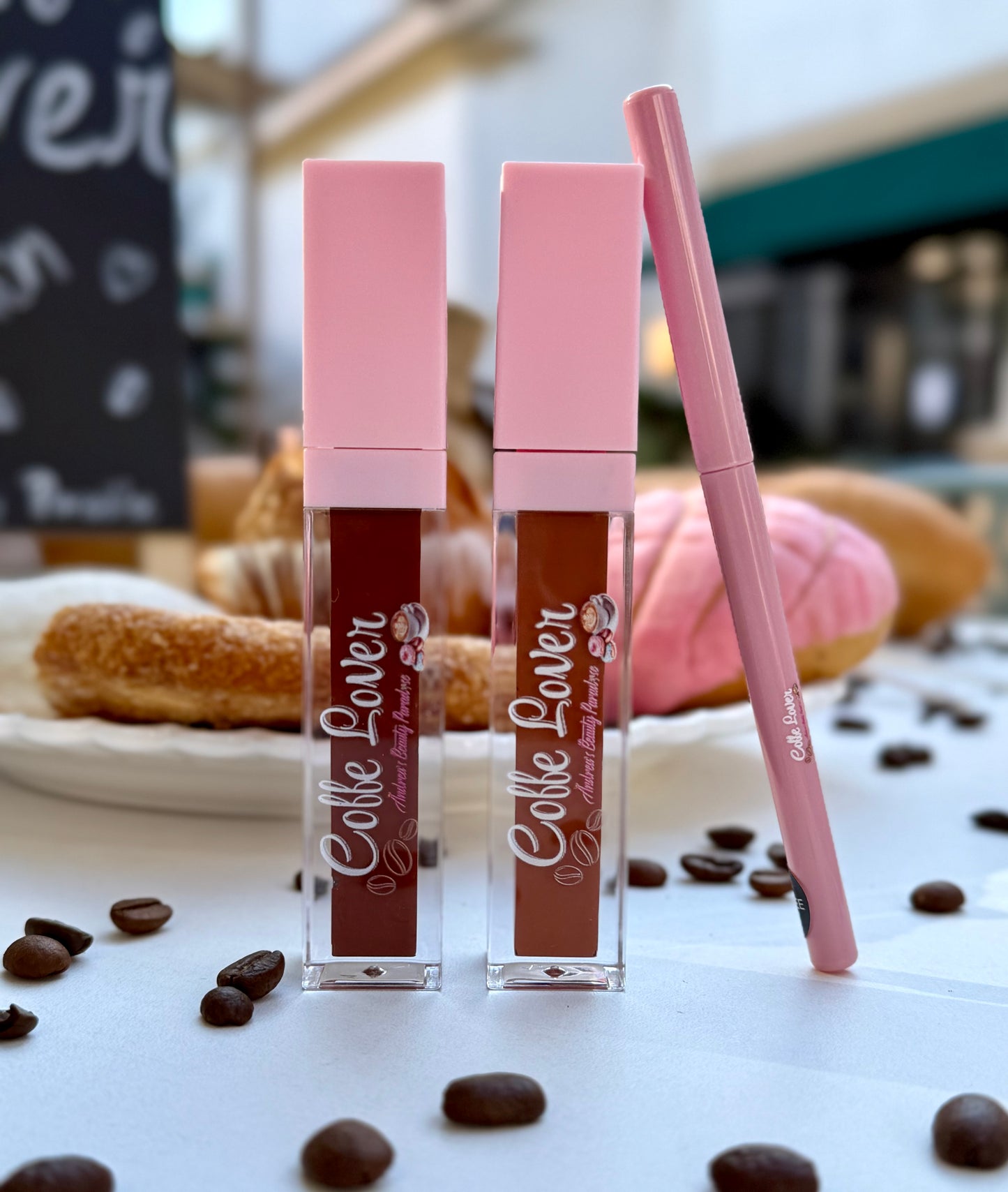 Labial Matte/Lipgloss Trio Coffee