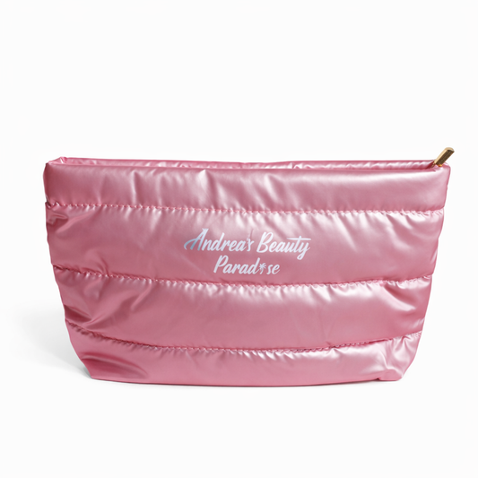 Pink Puffer Makeup Bag