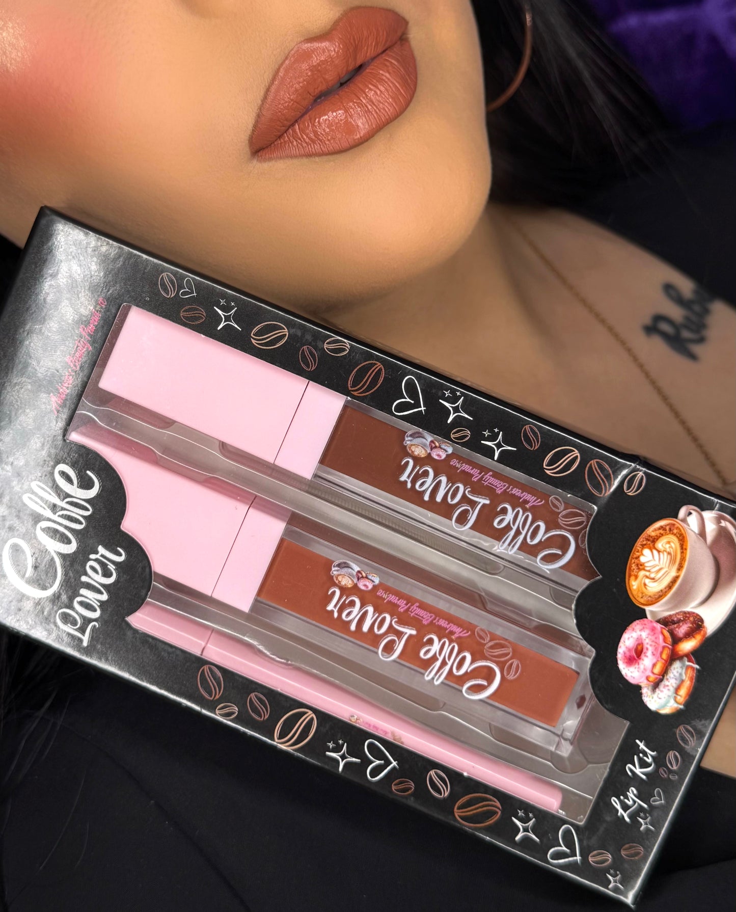 Labial Matte/Lipgloss Trio Espresso