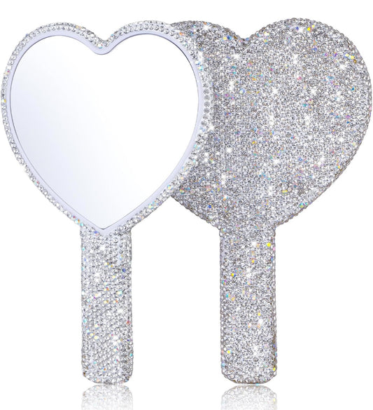 Mini Heart Rhinestone Mirror