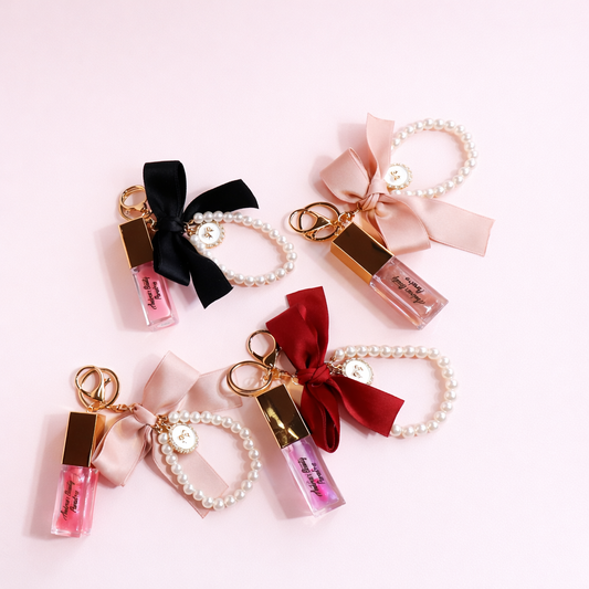 Lip Oil with Coquette Keychain