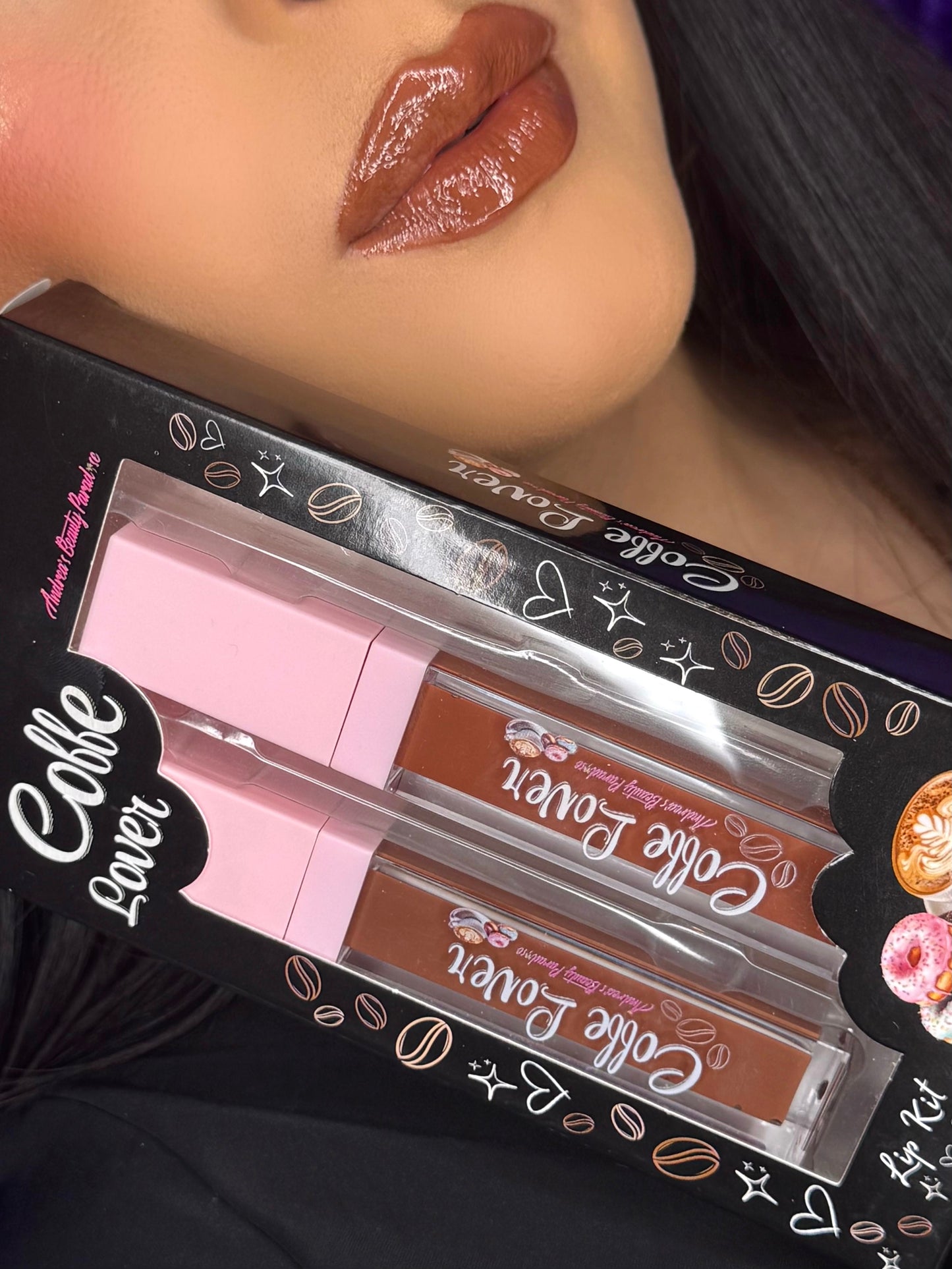 Labial Matte/Lipgloss Trio Cinnamon Roll